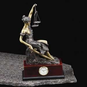 Lady Justice Sculpture Clock