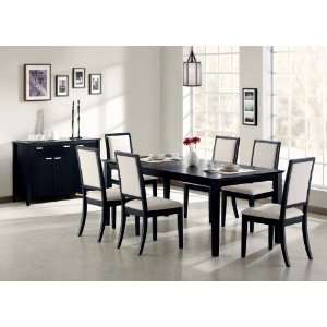  8 Piece Dining Set in Distressed Black   Coaster