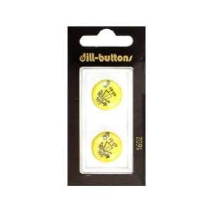   Dill Buttons 18mm Shank Little Girl Yellow 2 pc (6 Pack)