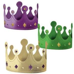  Mardi Gras 7in Crowns 12ct Toys & Games
