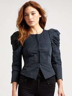 Elizabeth and James   Ernst Crinkled Biker Blazer/Ink