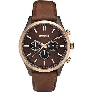   Fossil Casual Leather Watch Brown with Vintaged Bronze Fossil