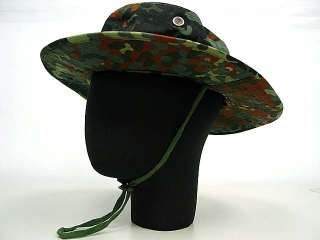 SWAT German Camo Woodland BDU Milspec Boonie Hat Cap  