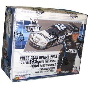 2003 Press Pass Optima Racing HOBBY Box   28P  Sports 