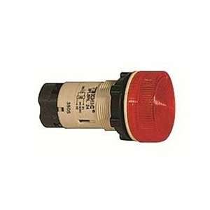 22mm Pilot Light, Plastic, 24VAC/VDC, LED, Red Lens/Red LED  