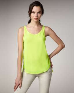 Scoop Neckline Polyester Tank  