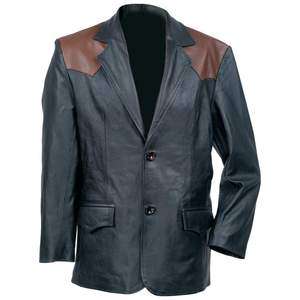  Solid Cowhide Leather Black & Brown Sport Jacket M L XL 2X 3X  