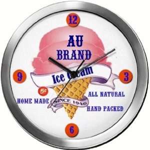 AU 14 Inch Ice Cream Metal Clock Quartz Movement  Kitchen 