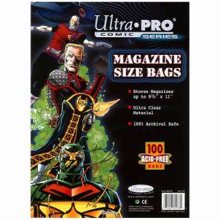 200 MAGAZINE STORAGE BAGS & BOARDS ACID FREE ULTRA PRO  