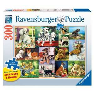   Puppy Collage   300 Pieces Large Format Puzzle Toys & Games