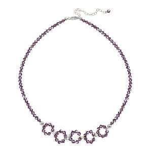 and Light Purple Swarovski Crystallized Elements 5 Open Circle Frontal 