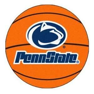   Penn State Basketball 2 4 Round orange Area Rug