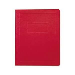 Leatherette Brief Cover, Tang Fasteners, Letter, 1/2 Capacity, Red, 2 