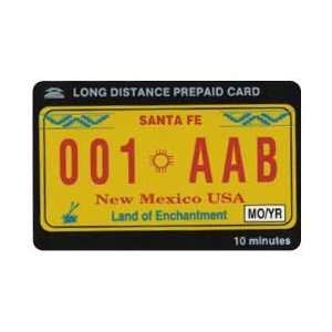 Collectible Phone Card New Mexico License Plate Land of Enchantment 