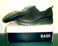 WOMENS BASS PULL ON SHOE BLACK COMFORTABLE SIZE 7.5 W  