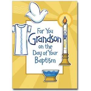 Grandsons Baptism Card 