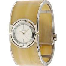 FOSSIL LADIES LUCY HORN ACRYLIC BANGLE WATCH NEW ES2485  
