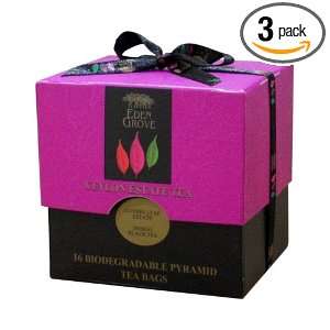 Eden Grove Black Tea, 16 count Pyramid Tea Bags, 1.7 Ounce Boxes (Pack 