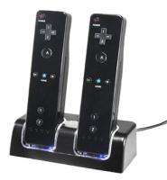 Dual Charger Charging Dock Station+2 Battery For Wii US  