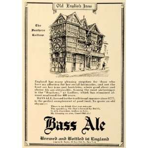  1937 Ad Bass Ale England English Inn Heathers Ludlow 