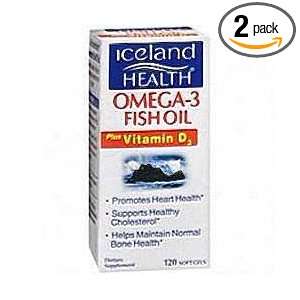 Iceland Health Fish Oil Omega 3 Plus Vitamin D3   120 Softgels (PACK 