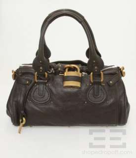 Chloe Chocolate Brown Leather Paddington Medium Satchel Bag  