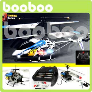 Blue 3CH Mini RC Helicopter 3 Channel R/C With LED 335  