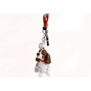  English Springer Spanial Handmade Keyring (5cm x 5cm 