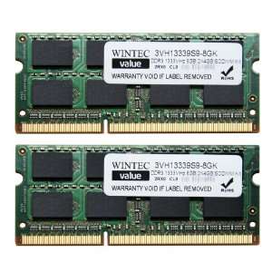  8GB(2x4GB) 2Rx8 8 Dual Channel Kit DDR3 1333 (PC3 10600) 204 Pin SO 