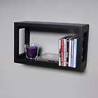 13 WALL CUBE FLOATING SHELF DISPLAY BOX ESPRESSO FINISHED BOXING CD 