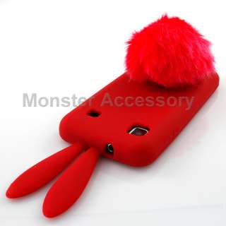 Red Bunny Soft Skin Case Cover Samsung Galaxy S 4G  