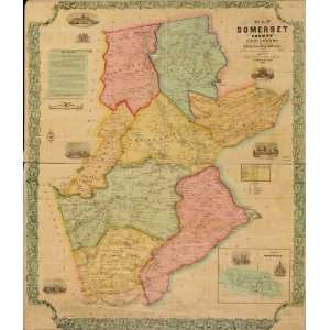  1850 Map Somerset Co. New Jersey