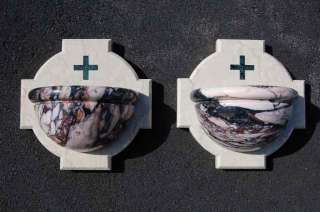 Very nice Solid Marble Holy Water Font (wall mounted)  