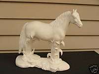 Ceramic Bisque Horse Standing in Grass  