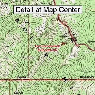  USGS Topographic Quadrangle Map   Four Corners Rock 