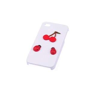  White Cute Lovely Cherry Design Shell Case Cover For Apple 