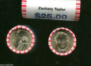2009 p Zachary Taylor Presidential $1 (25) Bank BU Roll  