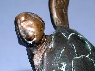   Beautiful Vintage SPI w/Tag Bronze Sea Turtle Figurine Sculpture