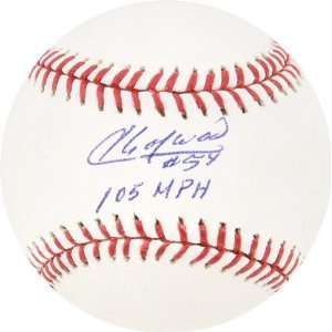  Aroldis Chapman Autographed Baseball  Details Cincinnati 