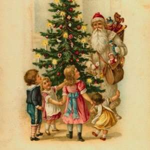  Old Fashion Santa Christmas sticker Arts, Crafts & Sewing