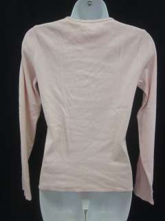 WHITE + WARREN Light Pink Long Sleeve T Shirt Top Sz S  
