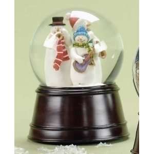  Pack of 2 Musical Snowman Family Christmas Water Globes 