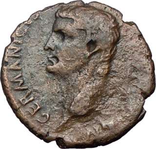 GERMANICUS JULIUS CAESAR 40AD Authentic Ancient Roman Coin Rome under 