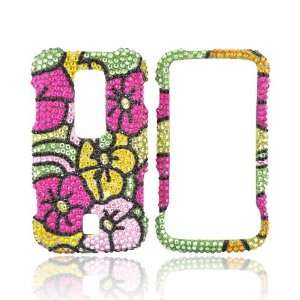  PINK YELLOW FLOWER Bling Case for Huawei Ascend M860 Electronics