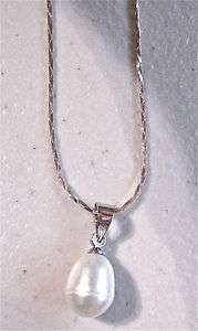   teardrop tear drop silver 18 Necklace New FREE USA SHIPPING  