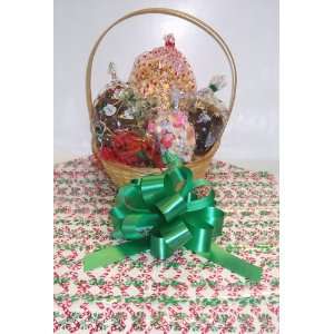  Christmas Day Treat Christmas Basket with Handle Candy Cane Wrapping