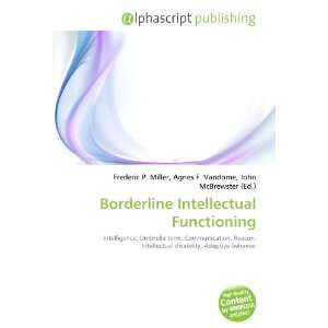  Borderline Intellectual Functioning (9786134087834) Books