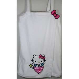  Hello Kitty Plush Spa Wrap Bath Robe (White) Size Large 