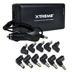 Xtreme 88920 120W Universal Notebook AC/DC Adapter w/USB & 11 Power 