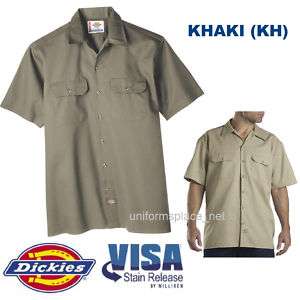 Dickies Mens SHORT SLEEVE Work Shirt Nwt S   6XL KHAKI  